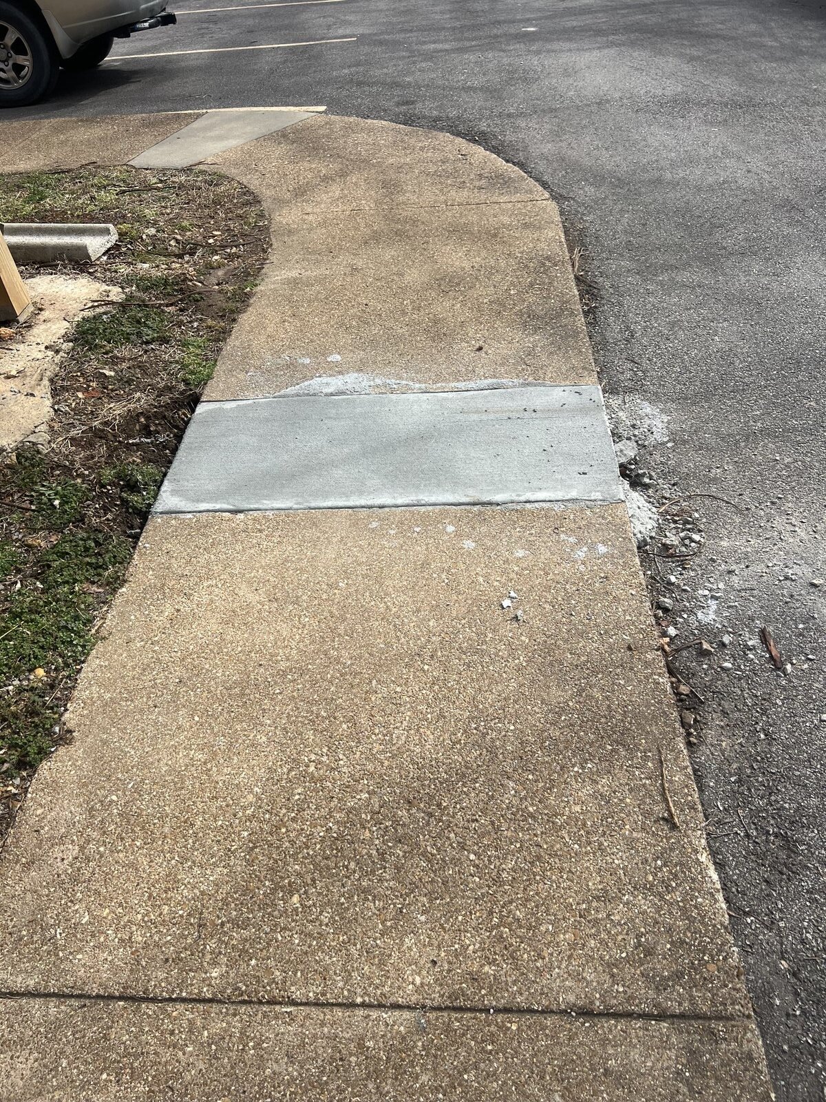 Sidewalk and stairs construction
