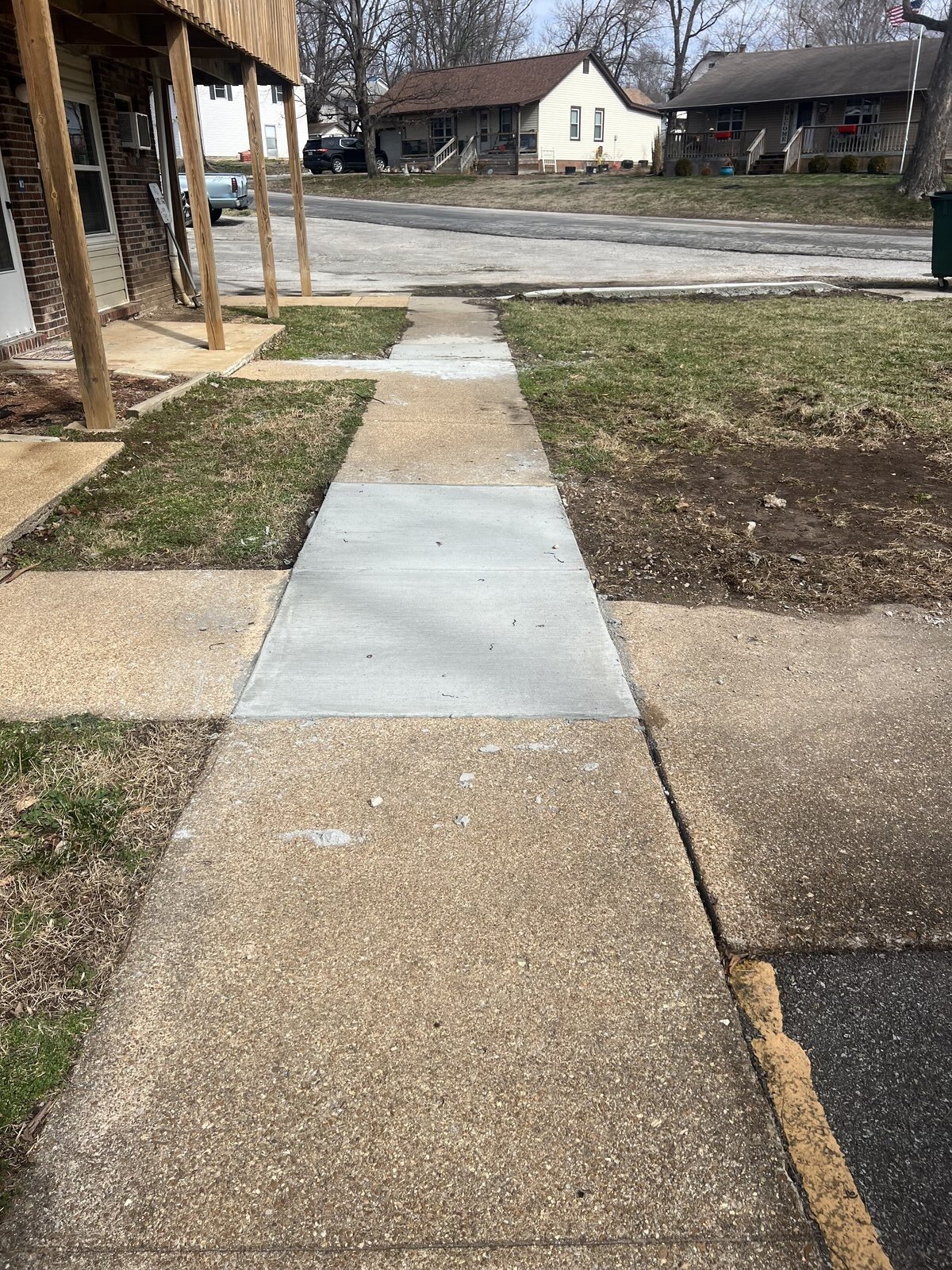 Professional sidewalk work
